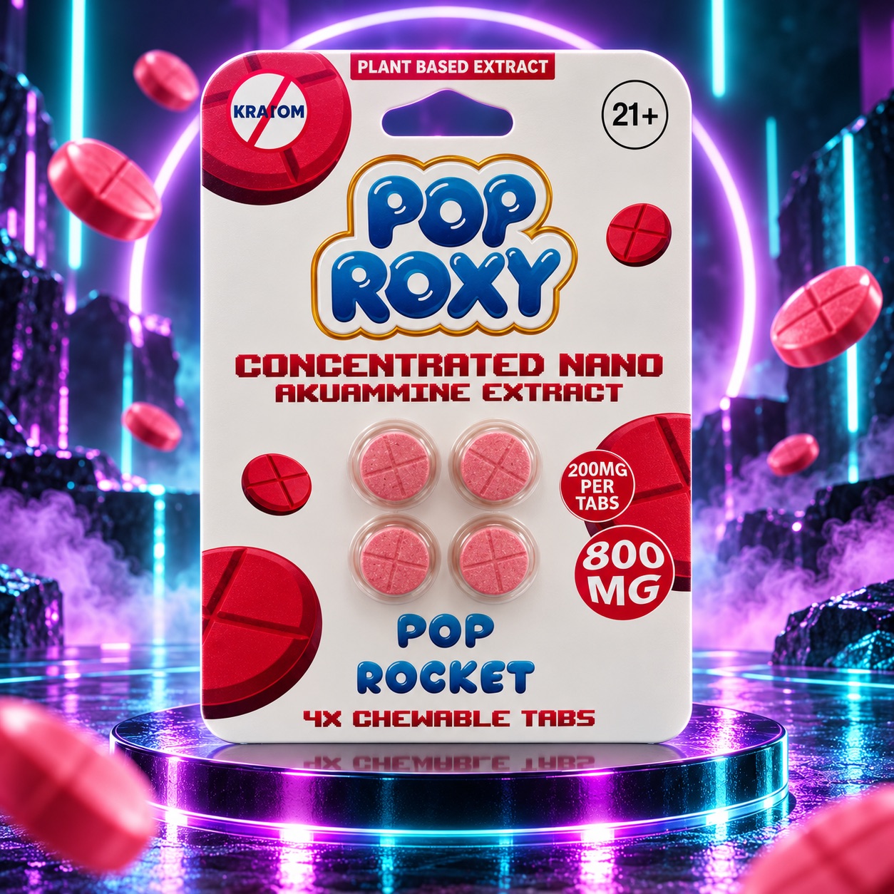 Pop Roxy (Akuammine) Chewable Tabs 800mg